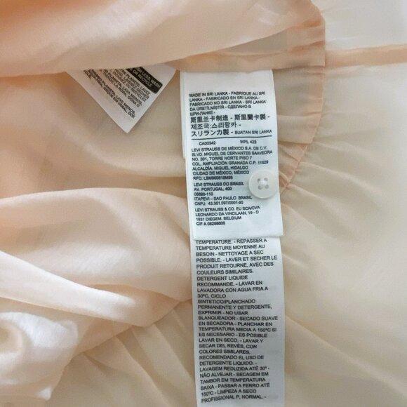 Levi's - 3/4 Sleeve, Vneck, Side Tie, Light Peach Colour, Boho, Top, Size XS - Picture 7 of 8